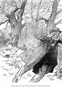 Illustration représentant un rêve de Jacques Bossard tirée du récit L'introuvable assassin (Affaire Cadiou), éditions Tallandier