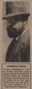 Portrait de l'ingénieur Louis Pierre à sa sortie de prison, mai 1914