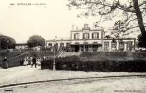 Carte postale ancienne éditeur inconnu (n°686) : vue de la gare à Morlaix, Finistère