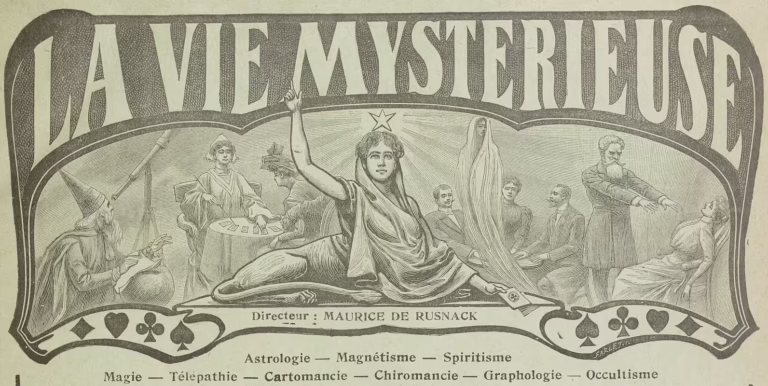 Manchette de la revue La Vie Mystérieuse, édition de mars 1914
